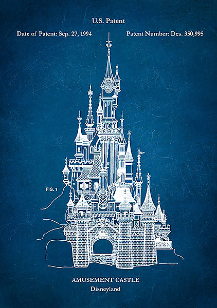 Патент на развлекательный замок Disneyland, 1994г