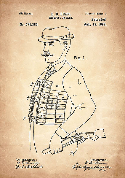 Патент на жакет для стрельбы, 1892г
