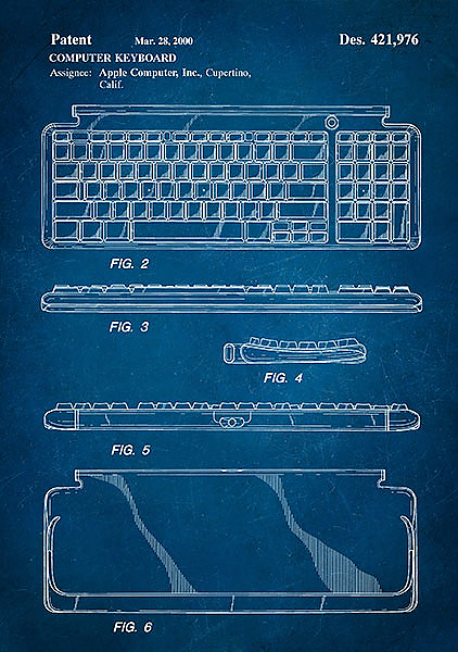 Патент на клавиатуру Apple, 2000г