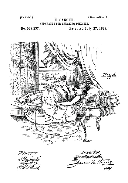 Патент на устройство для лечения различных заболеваний, 1897г
