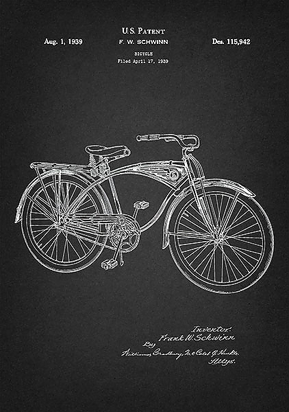 Патент на велосипед, 1939г