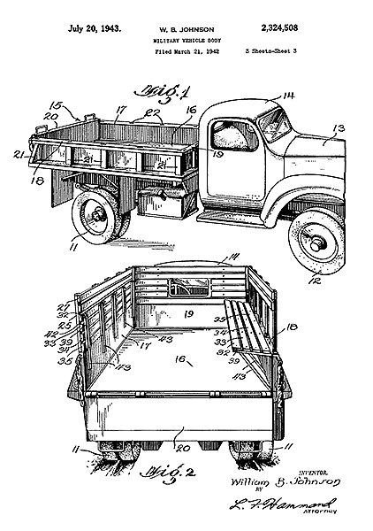 Патент на армейский грузовик 2, 1943г
