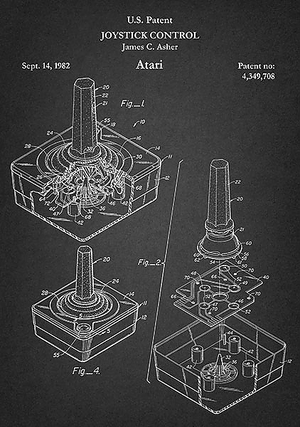 Патент на джостик Atari, 1982г