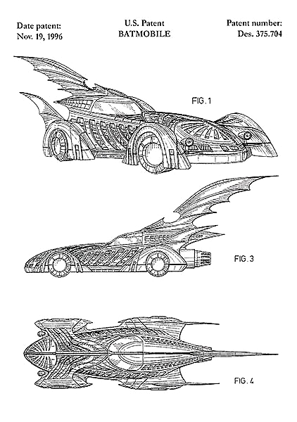 Патент на Batmobile, 1996г