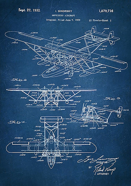 Патент на самолет-амфибию,1932г