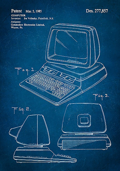 Патент на компьютер Commondore, 1985г