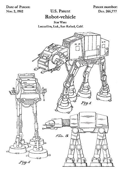 Патент на робота, Star Wars, 1982г