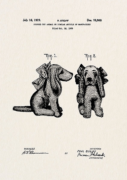 Патент на мягкую игрушку для собак, 1929г