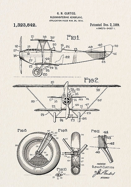 Патент на аэроплан-разведчик, 1919 г