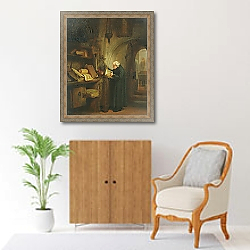 «The Vestry, 1835» в интерьере в классическом стиле над комодом «The Vestry, 1835» в интерьере в классическом стиле над комодом