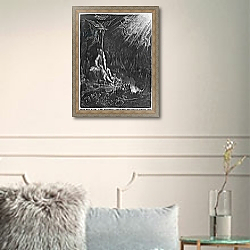 «The Wandering Jew and the Last Judgement, engraved by Felix Jean Gauchard» в интерьере в классическом стиле в светлых тонах «The Wandering Jew and the Last Judgement, engraved by Felix Jean Gauchard» в интерьере в классическом стиле в светлых тонах