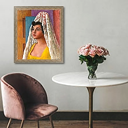 «Portrait of Dorothy Morland, 1937» в интерьере в классическом стиле над креслом «Portrait of Dorothy Morland, 1937» в интерьере в классическом стиле над креслом