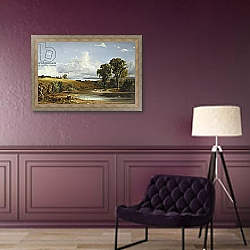 «Summer Afternoon on the Hudson, 1852» в интерьере в классическом стиле в фиолетовых тонах «Summer Afternoon on the Hudson, 1852» в интерьере в классическом стиле в фиолетовых тонах