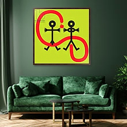«Temptation Icon, 2005» в интерьере в классическом стиле над банкеткой «Temptation Icon, 2005» в интерьере в классическом стиле над банкеткой