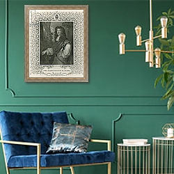 «John Graham of Claverhouse, 1st Viscount of Dundee, from 'Lodge's British Portraits', 1823» в интерьере в классическом стиле с зеленой стеной «John Graham of Claverhouse, 1st Viscount of Dundee, from 'Lodge's British Portraits', 1823» в интерьере в классическом стиле с зеленой стеной