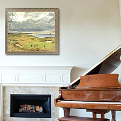 «The Golf Links, North Berwick, 1919» в интерьере в классическом стиле над комодом «The Golf Links, North Berwick, 1919» в интерьере в классическом стиле над комодом