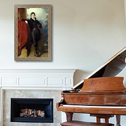 «Lord Granville Leveson-Gower, Later 1st Earl Granville, c.1804-6» в интерьере классической гостиной над камином «Lord Granville Leveson-Gower, Later 1st Earl Granville, c.1804-6» в интерьере классической гостиной над камином