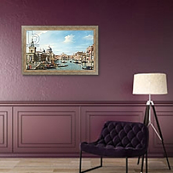 «The entrance to the Grand Canal, Venice» в интерьере в классическом стиле в фиолетовых тонах «The entrance to the Grand Canal, Venice» в интерьере в классическом стиле в фиолетовых тонах