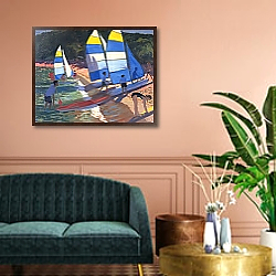 «Sailboats, South of France, 1995» в интерьере коридора в классическом стиле «Sailboats, South of France, 1995» в интерьере коридора в классическом стиле