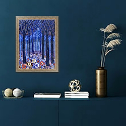 «Blue Forest, 2011,» в интерьере в классическом стиле в синих тонах «Blue Forest, 2011,» в интерьере в классическом стиле в синих тонах