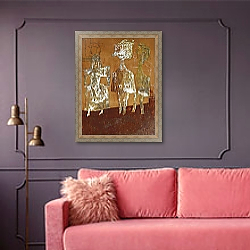 «The Beautiful Wedding I; Le Beau Mariage I, 1928» в интерьере в классическом стиле в синих тонах «The Beautiful Wedding I; Le Beau Mariage I, 1928» в интерьере в классическом стиле в синих тонах