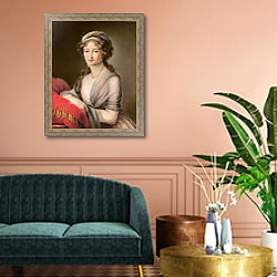 «The Grand Duchess Elizabeth Alexeievna» в интерьере классической гостиной над диваном «The Grand Duchess Elizabeth Alexeievna» в интерьере классической гостиной над диваном