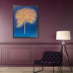 «Tree in Blossom, 1997» в интерьере в классическом стиле над креслом «Tree in Blossom, 1997» в интерьере в классическом стиле над креслом