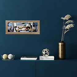 «Still Life; Nature Morte, 1925» в интерьере в классическом стиле в синих тонах «Still Life; Nature Morte, 1925» в интерьере в классическом стиле в синих тонах