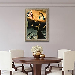 «St. Francis of Assisi, or The Miracle of the Roses, 1630» в интерьере столовой в классическом стиле «St. Francis of Assisi, or The Miracle of the Roses, 1630» в интерьере столовой в классическом стиле