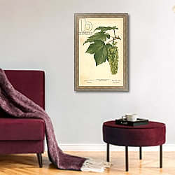 «Leaves and Flowers of the Sycamore» в интерьере гостиной в бордовых тонах «Leaves and Flowers of the Sycamore» в интерьере гостиной в бордовых тонах