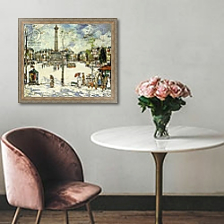 «No.3 Parisian Square, 1931» в интерьере в классическом стиле над креслом «No.3 Parisian Square, 1931» в интерьере в классическом стиле над креслом