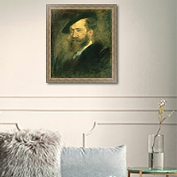 «Portrait of the Artist Wilhelm Busch, c.1878» в интерьере в классическом стиле в светлых тонах «Portrait of the Artist Wilhelm Busch, c.1878» в интерьере в классическом стиле в светлых тонах