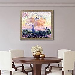 «Pink Clouds, c.1896» в интерьере столовой в классическом стиле «Pink Clouds, c.1896» в интерьере столовой в классическом стиле