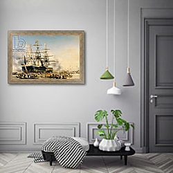 «King Louis-Philippe Disembarking at Portsmouth, 8th October 1844, 1846» в интерьере коридора в классическом стиле «King Louis-Philippe Disembarking at Portsmouth, 8th October 1844, 1846» в интерьере коридора в классическом стиле