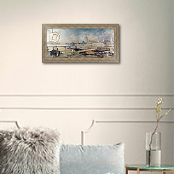 «Design for the Thames Embankment, view looking upstream» в интерьере в классическом стиле в светлых тонах «Design for the Thames Embankment, view looking upstream» в интерьере в классическом стиле в светлых тонах