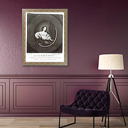 «Eleanor Gwynne engraved by Valentine Green 1777» в интерьере в классическом стиле в фиолетовых тонах «Eleanor Gwynne engraved by Valentine Green 1777» в интерьере в классическом стиле в фиолетовых тонах