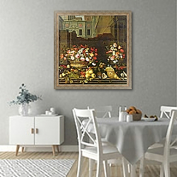 «Still Life with Flowers, Fruits and Shells» в интерьере современной столовой «Still Life with Flowers, Fruits and Shells» в интерьере современной столовой