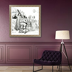«Argan and Monsieur Purgon, from 'Le Malade Imaginaire' by Moliere» в интерьере в классическом стиле в фиолетовых тонах «Argan and Monsieur Purgon, from 'Le Malade Imaginaire' by Moliere» в интерьере в классическом стиле в фиолетовых тонах