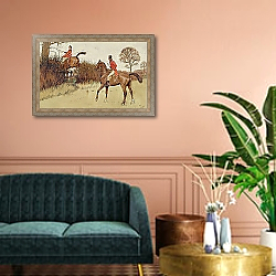 «'Ar never gets off', hunting scene» в интерьере коридора в классическом стиле «'Ar never gets off', hunting scene» в интерьере коридора в классическом стиле