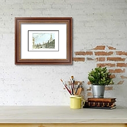 «Moscou. Place de Krasnoi et Porte de St. Vladimir» в интерьере с деревянными деталями «Moscou. Place de Krasnoi et Porte de St. Vladimir» в интерьере с деревянными деталями
