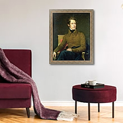 «Portrait of Alphonse de Lamartine, 1831» в интерьере в классическом стиле над комодом «Portrait of Alphonse de Lamartine, 1831» в интерьере в классическом стиле над комодом