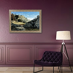 «Memories of Ollioules gorge, 1861» в интерьере в классическом стиле в фиолетовых тонах «Memories of Ollioules gorge, 1861» в интерьере в классическом стиле в фиолетовых тонах