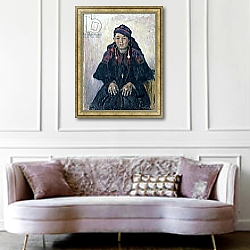 «Portrait of a Cossack Woman, 1909» в интерьере в классическом стиле над столом «Portrait of a Cossack Woman, 1909» в интерьере в классическом стиле над столом