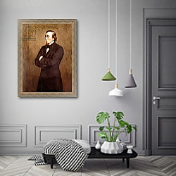«Portrait of Benjamin Disraeli Earl of Beaconsfield, 1881» в интерьере коридора в классическом стиле «Portrait of Benjamin Disraeli Earl of Beaconsfield, 1881» в интерьере коридора в классическом стиле