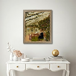 «The Family of Mr. Westfal in the Conservatory, 1836» в интерьере в классическом стиле над столом «The Family of Mr. Westfal in the Conservatory, 1836» в интерьере в классическом стиле над столом
