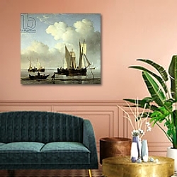 «A Wijdship, a keep and other shipping in calm» в интерьере столовой в классическом стиле «A Wijdship, a keep and other shipping in calm» в интерьере столовой в классическом стиле