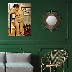 «Nude with a Striped Rug, Meraud Guinness, 1928» в интерьере коридора в классическом стиле «Nude with a Striped Rug, Meraud Guinness, 1928» в интерьере коридора в классическом стиле