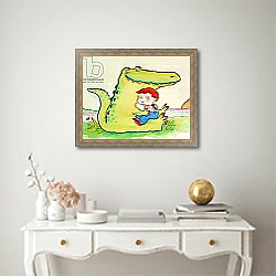 «Crocodile Hug, or Best Friends» в интерьере в классическом стиле над столом «Crocodile Hug, or Best Friends» в интерьере в классическом стиле над столом