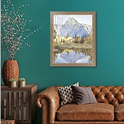 «Half Dome and Mirror Lake, 1921» в интерьере в классическом стиле над столом «Half Dome and Mirror Lake, 1921» в интерьере в классическом стиле над столом