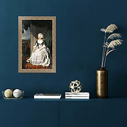 «Queen Charlotte, 1789-90, wife of George III» в интерьере в классическом стиле в синих тонах «Queen Charlotte, 1789-90, wife of George III» в интерьере в классическом стиле в синих тонах
